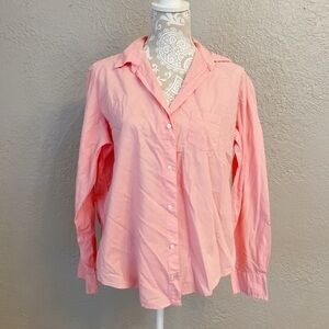 Frank and Eileen’s Women's Pink Button-Up Shirt Eileen Style 100% cotton sz M